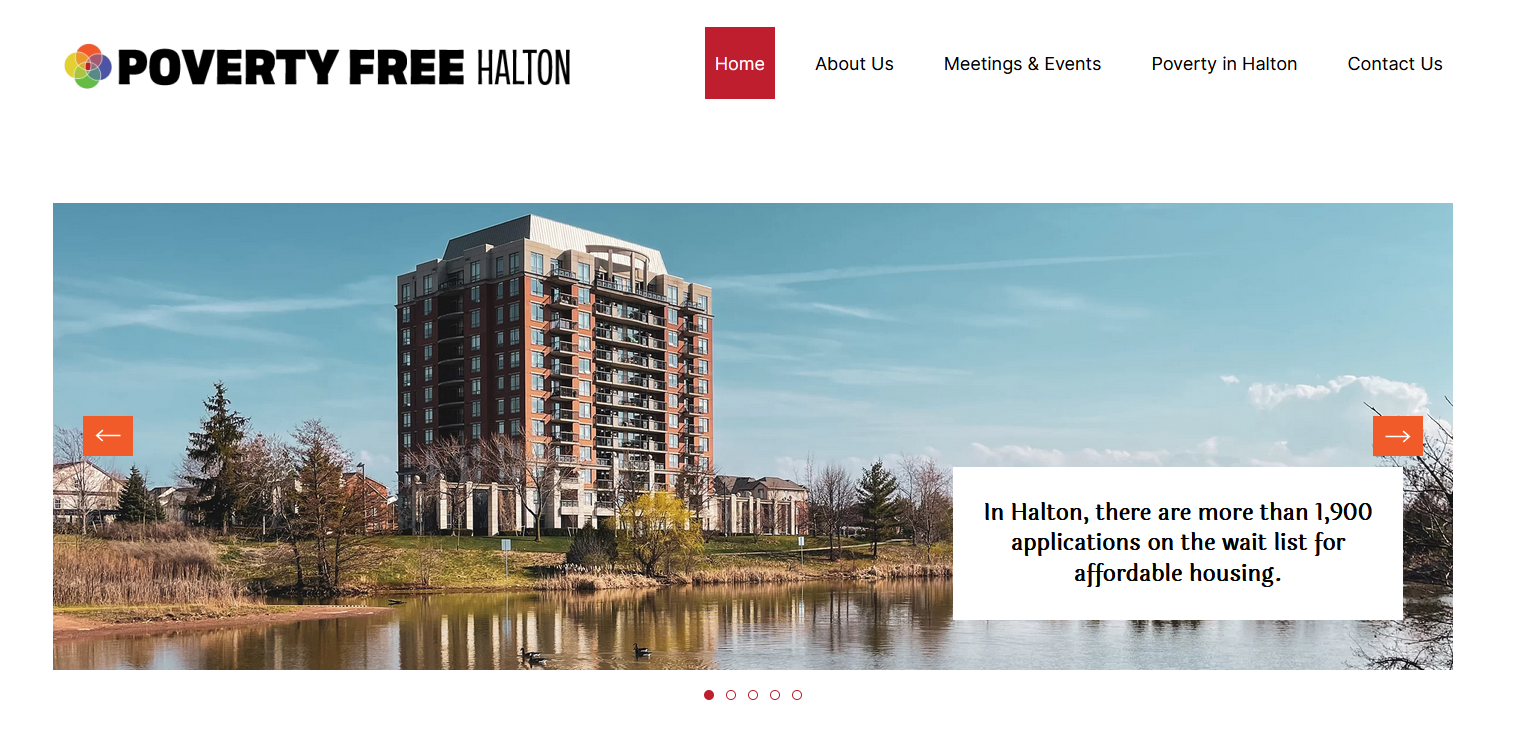 Poverty Free Halton website