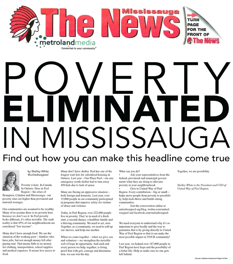 Poverty eliminated in Mississauga